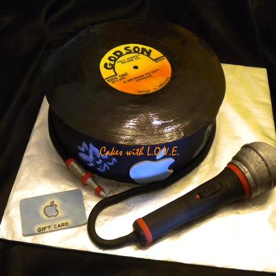 Singer Vinil Record Cake