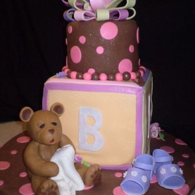 Sleepy Baby Bear With Blanky And Lilac Sandals