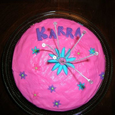 Bright Birthday Cake (My First Cake!)