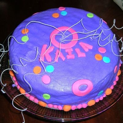 Bright Birthday Cake (My First Cake!)