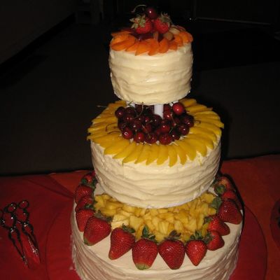 Fruit Flan Wedding Cake