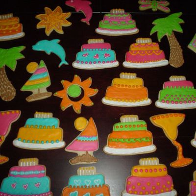 Beach Birthday Cookies