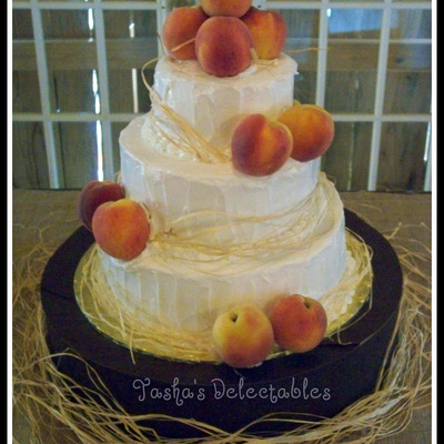 Peaches Wedding Cake