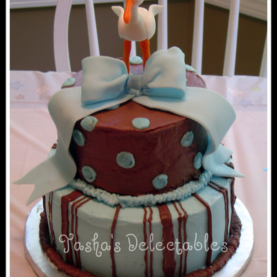 Stork Baby Shower Cake