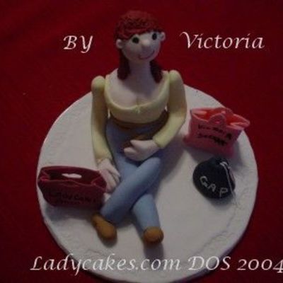 Cake Topper - Lady Shopper