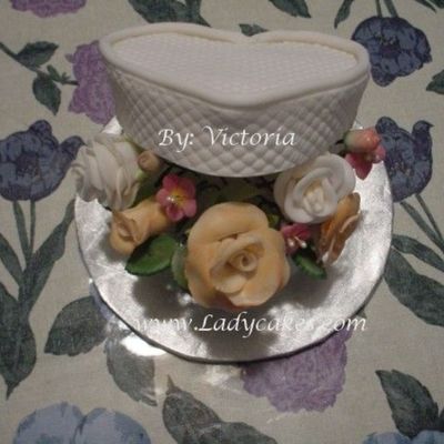 Gum Paste Heart Box With Flowers