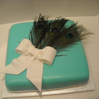 Bridal Shower Cake Peacock Theme