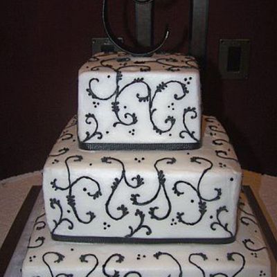 Black & White Wedding Cake