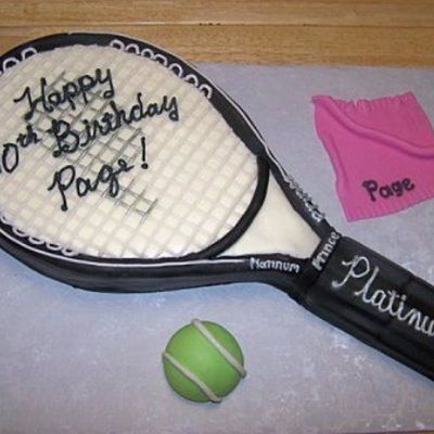 Tennis Racket Cake