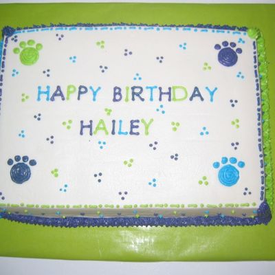 Puppy Paw Print Cake
