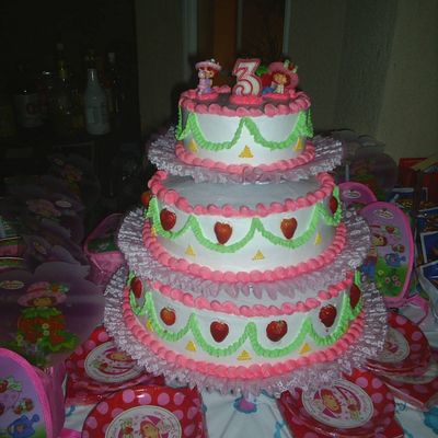 Strawberry Shortcake Birthday Cake