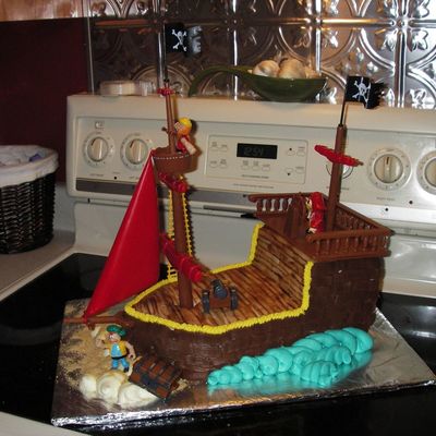 Pirate Ship Birthday Cake
