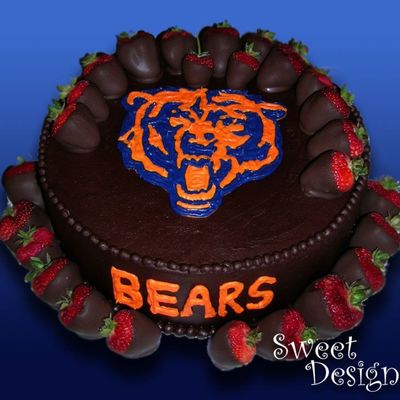 Chicago Bears Groom's Cake-Chocolate