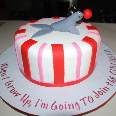 Run Away And Join The Circus Graduation Cake