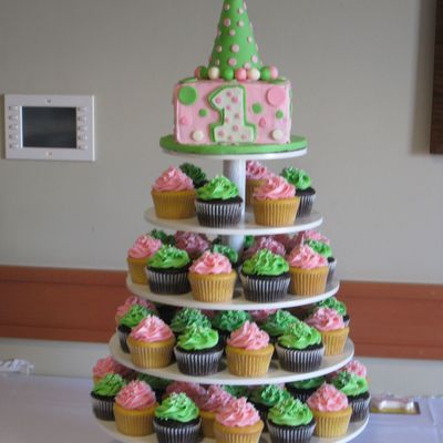 1St Birthday Cupcake Tower