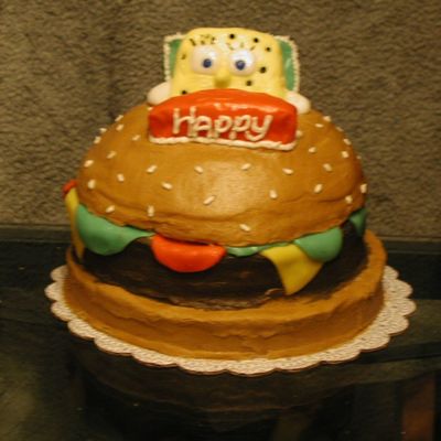 Crabby Patty Mobile / With Spongebob And Patrick