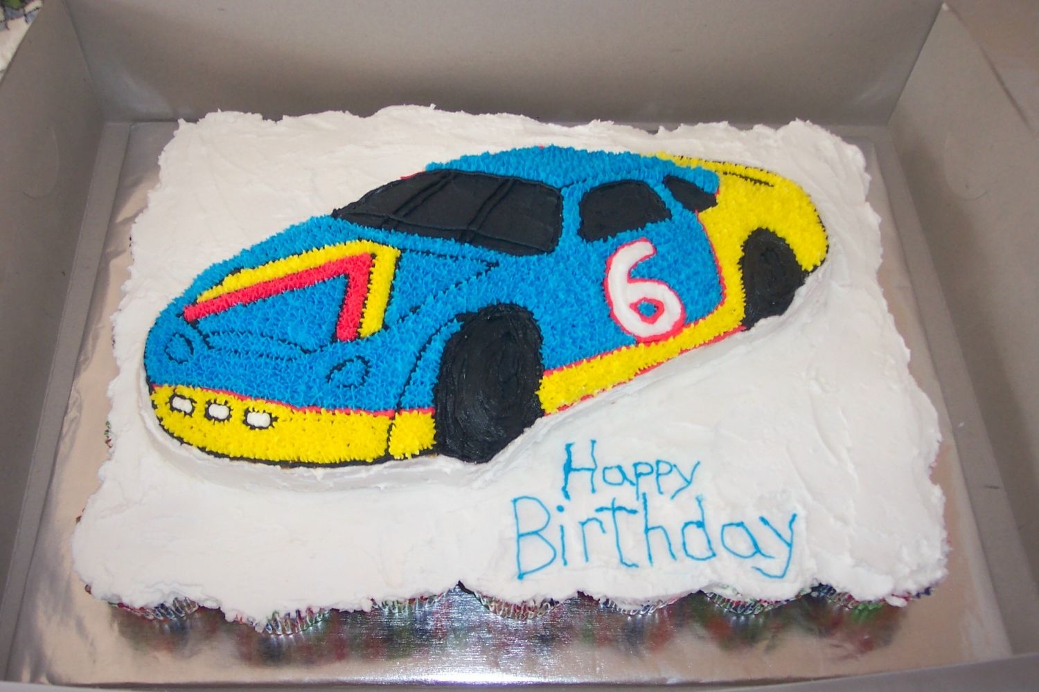 Cupcake Cake With Car Cake On Top