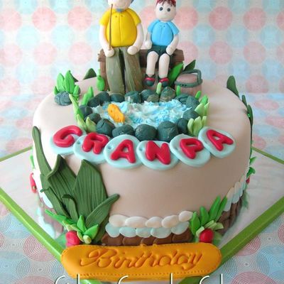 Fishing Grandpa Cake