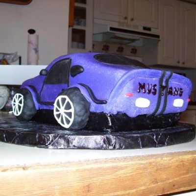 First Car Cake (Rear View)