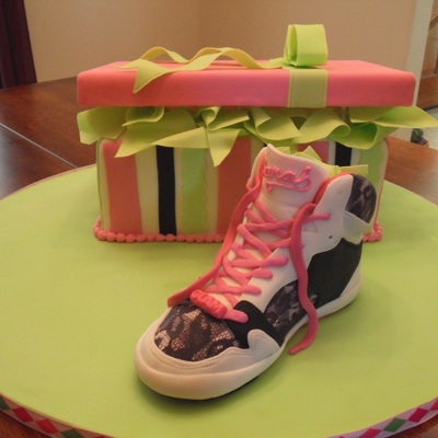 "pastry" Sneaker And Shoebox Birthday Cake