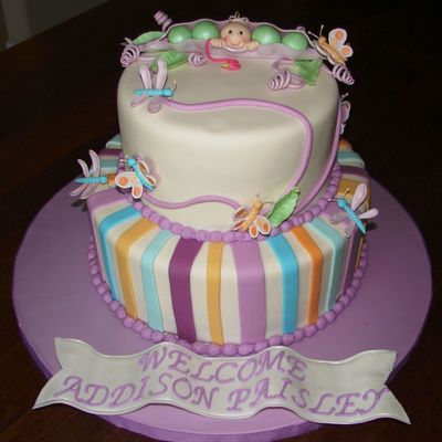 Pea In A Pod Baby Shower Cake