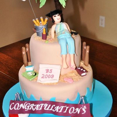 Relaxing On The Beach After Graduation