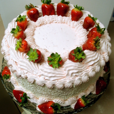 Strawberry Birthday Cake