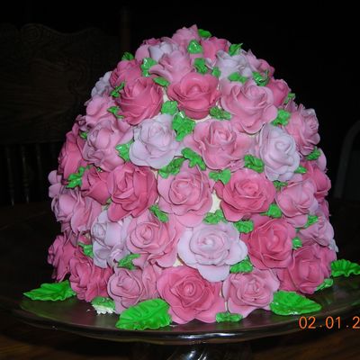 Rose Tower Cake