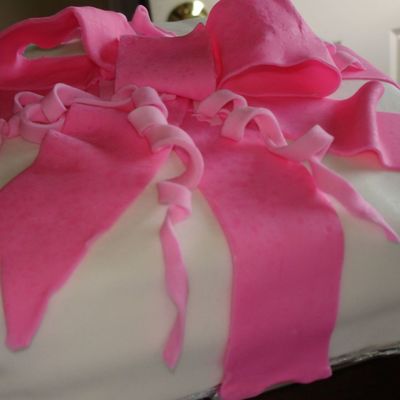 Gift Box With A Bow With Fontant