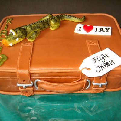 Suitcase With Crocodile