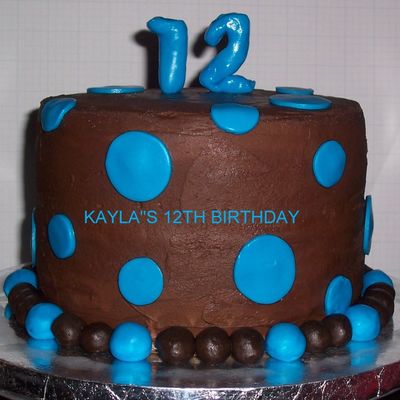 Butter Cake With Chocolate Buttercream And Rbc Dots