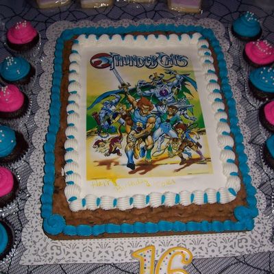 Thundercats Chocolate Chip Cookie Cake