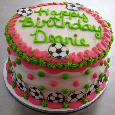 Girly Soccer Cake