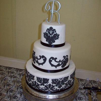 Black & White Damask