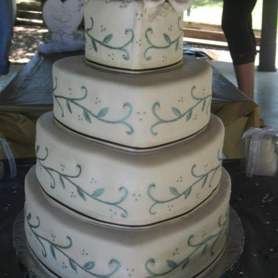 Heart Wedding Cake