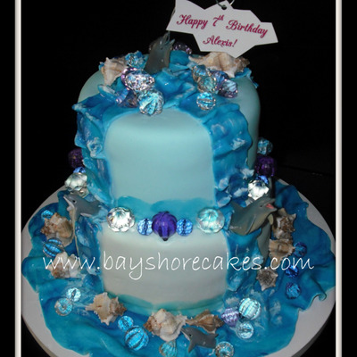 Dolphin Themed Birthday Cake