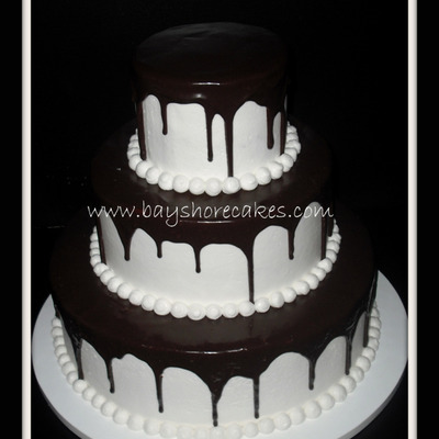 3 Tier Ganache Wedding Cake