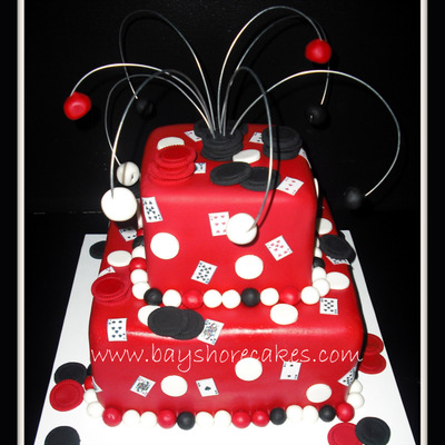 Poker Themed Birthday Cake