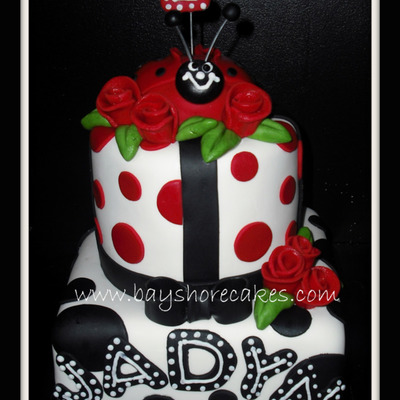 Lady Bug Themed Birthday Cake