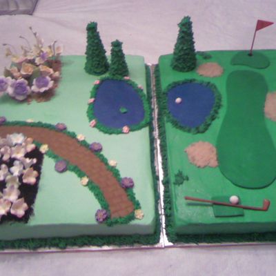 Flower Garden And Golf Course