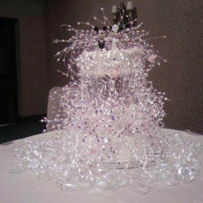 Full View Of Mickey & Minnie Wedding Cake