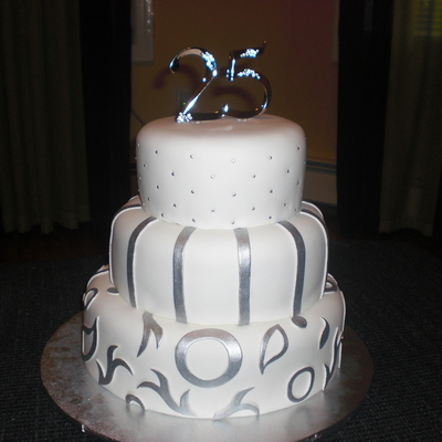25 Years Wedding Cake