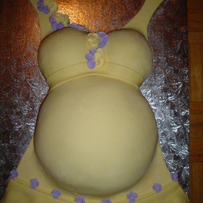 Yellow Pregnant Cake