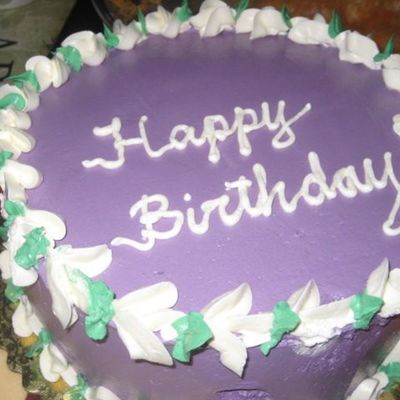 Purple Yum Birthday Cake