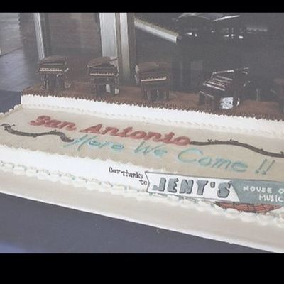 Texas Size Sheet Cake With Pianos