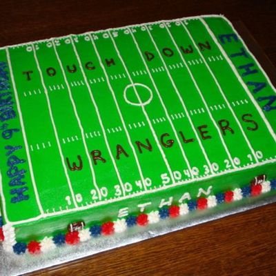 Ethan's 9Th Birthday Football Cake