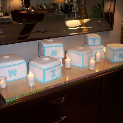 Baby Shower Baby Blocks - W-I-N-S-T-O-N Is Baby's Name