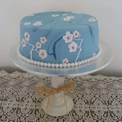 Blue Cherry Blossoms