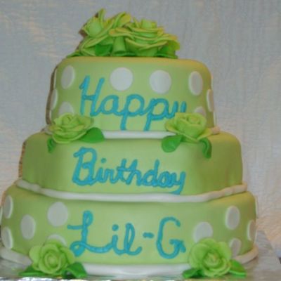 Green Birthday Cake