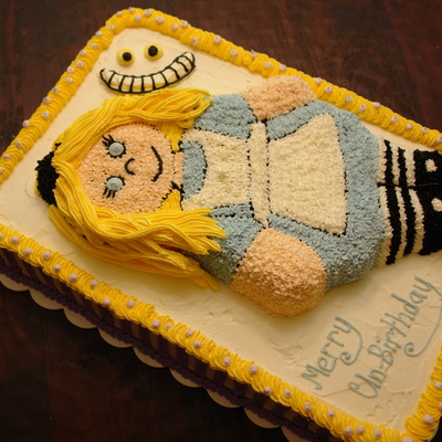 Merry Unbirthday Alice In Wonderland Cake